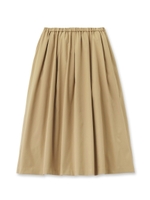 ギャザーフレアミモレスカート/ベージュ(052)