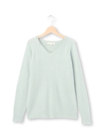 フェザーヤーン畦編みプルオーバー/ベビーピンク(071)