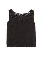 レーススカーチョセットアップ ブラウス/ブラック(010)