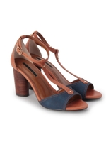 【VERY4月号掲載】太ヒールTストラップサンダル/ネイビー(593)