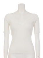 【chille anap】Vネックリブトップス/MOCA