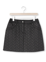 ケーブルキルトスカート/ダークパープル(884)