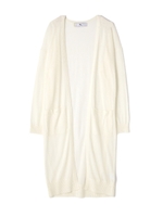 ハイゲージトッパーロングカーディガン/ホワイト(030)