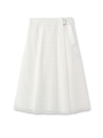 ラップ風ボーダースカート/モスグリーン(024)