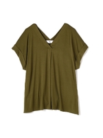 VネックタックTシャツ/ホワイト(030)