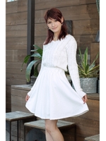 【AZUL by moussy】ボリュームギャザースカート/O/WHT