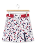 パンツ付きジオメトリックスカート/ホワイト(901)