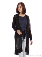 ロングカーデ/ブラック