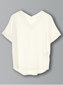 VネックルーズTシャツ/オフホワイト
