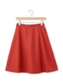ギャザーフレアスカート/ダークオレンジ(068)