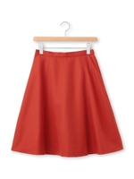 ギャザーフレアスカート/ダークオレンジ(068)