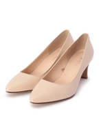 レザーポインテッドトゥパンプス/ライトベージュ(051)