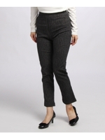 千鳥&ヘリンボンストレッチパンツ/ブラウン(142)