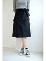 【AZUL by moussy】ベルテッドラップスカート/BLK