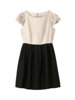 リボンスリーブシャンタンワンピース/ボルドー(064)