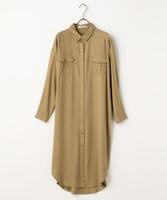 長袖シャツワンピース