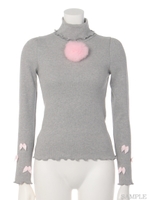 DR Ribbonリブニット/ピンク