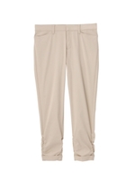 [L]ヘムシャーリングクロップドパンツ/ライトベージュ(051)