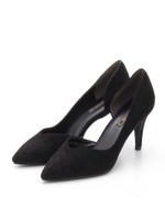 【REZOY】インサイドオープングリッターパンプス/ブラックスエード