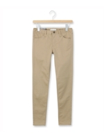 サテンストレッチスキニーパンツ/ベージュ(052)