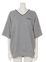 ラインVネック裏毛PO/WH