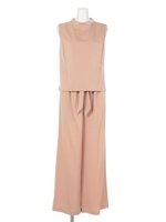 サテン２ピースパンツセットアップ/ブラック