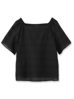 [L]シアーステッチジャガードシャツ/ワインレッド(463)