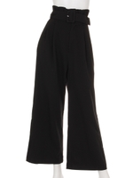 【mystic】ベルトワイドパンツ/ブラック