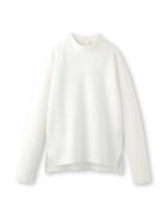 ハイネックサイドカットニット/ブルー系(494)