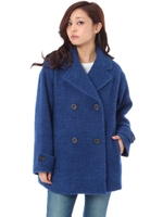 【AZUL ENCANTO】カラーツイードPコート/柄BRN