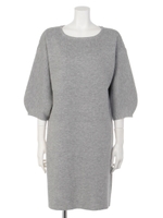 【ANAP】ボリューム袖ニットワンピース/L.GRY