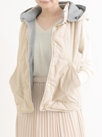 4wayリバーシブルダウンベスト/オフ/柄