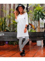 【anap mimpi】ネイティブ刺繍Vネックワンピース/WH