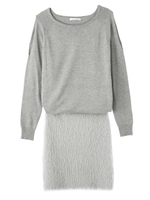 ＰＪ／ショルダースリットニットワンピ/ピンク