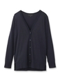 コットンニットVネックカーディガン/ネイビー(093)