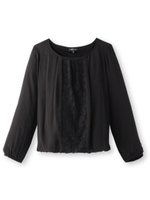 シフォンレースプルオーバー/ブラック(019)