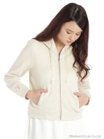 袖レースラメパーカー/グレー