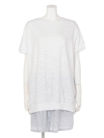 【chille anap】裾ストライプワンピース/WH