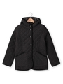 フード付き中綿入りキルトジャケット/ブラック(019)