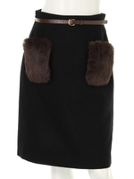 ポケットファースカート/ライトベージュ