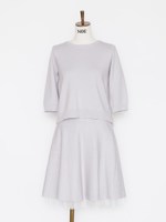 リバーシブルニットスカート/ライトグレー