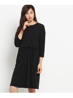 サイドタックワンピース/ブラック(019)