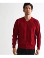 ジャガードアーガイルニットプルオーバニット/ワインレッド(063)
