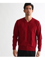 ジャガードアーガイルニットプルオーバニット/ワインレッド(063)