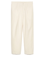 ストレッチストライプタックパンツ/WHT