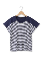 ◆ミックスビジューボーダープルオーバー/グレー(312)