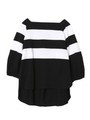 OFF THE SHOULDER BORDER TOP/ホワイト