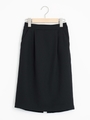 ダブルサテンリラックススカート/ブラック