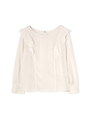 DRAPEY RUFFLE BLOUSE/ホワイト(030)