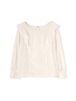 DRAPEY RUFFLE BLOUSE/ホワイト(030)